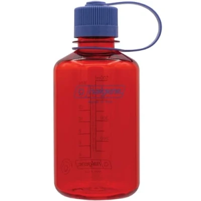 Image of Nalgene Water Bottle Lightweight Sustain Tritan BPA Free Shatterproof for Backpacking, Hiking, Gym, 16 OZ, Narrow Mouth, Marmalade Orange