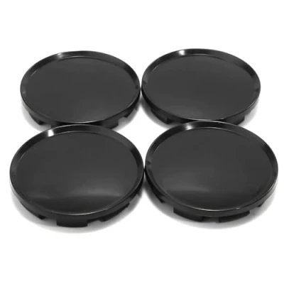 Image of RHINOTUNING 4 Pcs Set 63mm Wheel Centre Cap OD ID 57mm Hub Covers Caps Compatible with Ram 1500/M595/SSR/GTF01 for 52005732 28821SA030 (black)