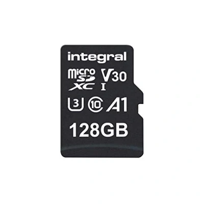 Image of Integral 128GB Twin Pack microSD Memory Card Premium High Speed 4K Video up to 100MB/s Read, 50MB/s Write, UHS I, U3, V30, Class 10, A1 App Performance smartphones, tablets, drones, game consoles