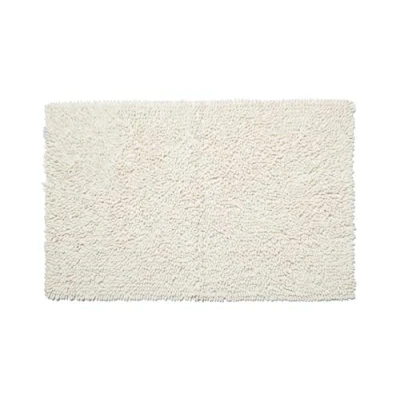 Image of Croydex Cream Cotton Bathroom Mat with Slip Resistant Backing