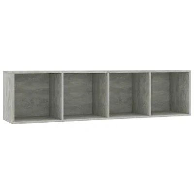 Image of vidaXL Book Cabinet/TV Cabinet Entertainment Centre Media Stand Display Oragniser Storage Unit File Wall Shelf Rack Concrete Grey 143x30x36cm