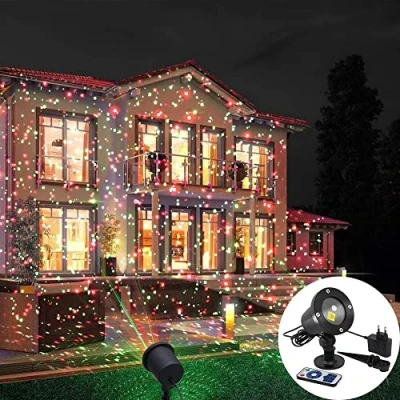 Image of SAKEMA laser Moving Full Sky Star Projector Landscape Lighting Red&amp;Green Christmas Party LED Stage light Outdoor Garden Lawn Lamp