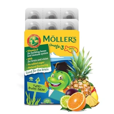 Image of Moller’s ® Omega 3 Jellies for Children Tutti Frutti 36 Capsules