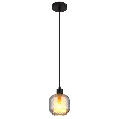 Image of Globo Xia hanging light, Ø 14 cm, smoke grey, glass