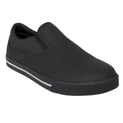 Image of Slipbuster Footwear Recycled Micro Fibre Slip on Shoe Matte Black 39