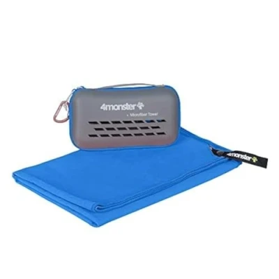 Image of 4Monster Microfibre Travel Towel Quick Dry, Lightweight Gym Ultra Soft, Super Absorbent Compact Camping for Sports Beach Yoga Swimming Hiking