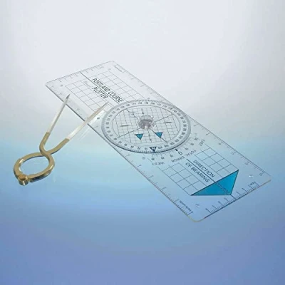 Image of Unipart Portland Course Plotter/Dividers Kit Essential Sailing &amp; Navigation Instruments
