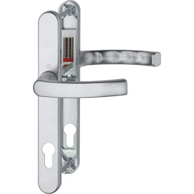 Image of HOPPE CORK handle — on a narrow plate, door thickness 72 82, Silver