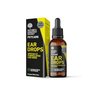 Image of Natures Greatest Secret Antibacterial Ear Drops for Dogs, Soothes, Cleans &amp; Protects with Colloidal Silver Essential Oils, 30ml