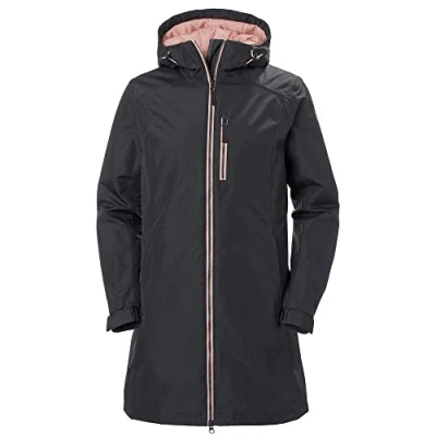 Image of Helly Hansen Long Belfast Jacket Women&#039;s Ebony, S, Black