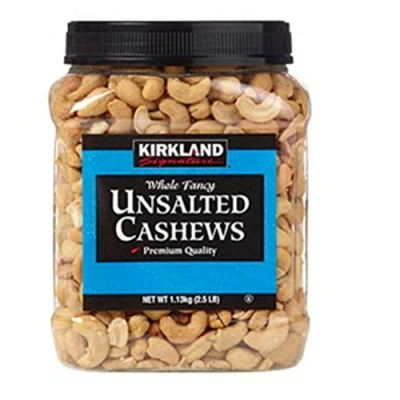 Image of Kirkland Signature Unsalted &amp; Roasted Cashews, 1.13kg