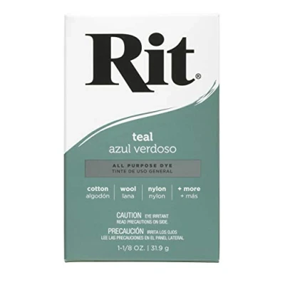 Image of Rit Dye All Purpose Powder Dye, Teal, Fabric, 1 1/8 oz