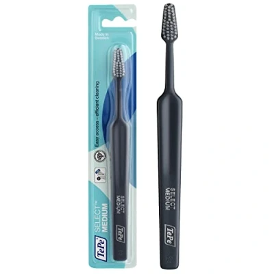 Image of TePe Select Toothbrush, Medium, 1pc, efficient for Plaque Removal with Tapered Brush Head, Gentle Cleaning Toothbrush Medium Adults