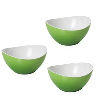 Image of Omada Design 3 Bowls 5,51 inch, 16,91 fl oz, Made of Unbreakable Plastic, Stackable and Dishwasher Safe for Bars, Beaches, Outdoor environments, Trendy Line
