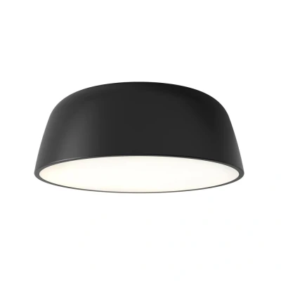 Image of Taiko Cylindrical 40cm Bowl Ceiling Light, Black