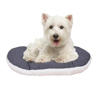 Image of Ferplast Dog Cushion Relax, for small dogs, Cat Cushion, Mat kennels and cars Washable in otton Peluche with Soft Padding, 55 x 36 cm. Brown