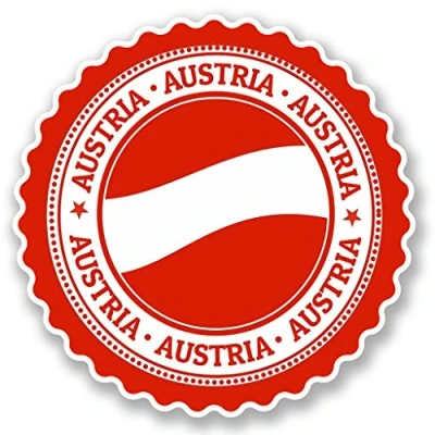 Image of 2 x 10cm/100mm Austria Window Cling Sticker Car Van Campervan Glass #4756