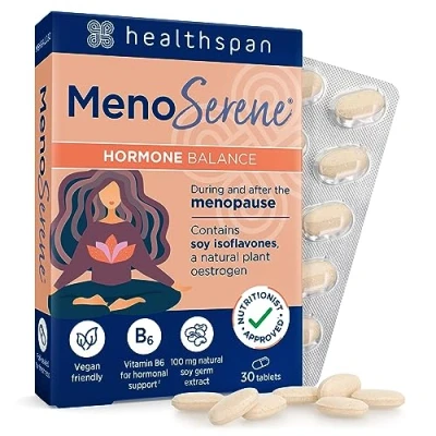 Image of Healthspan Soy Isoflavones 100mg with Vitamin B6 Regulate Hormonal Activity Natural Plant Oestrogen 40% Isoflavone Content Germ Extract Vegan (30 Tablets)