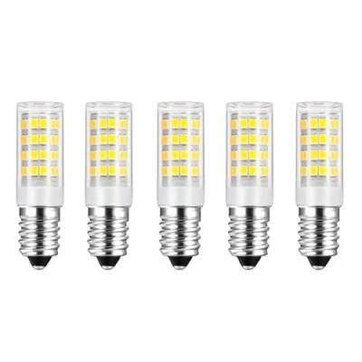Image of Huamu E14 LED Bulb 5Watt Equivalent 50W Cool White 6000K Cooker Hood 500Lumens AC220 240V Non Dimmable Small Edison Screw 2835SMD (Pack of 5)