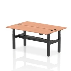 Image of Air B2B 1800x600mm Height Adjustable 2P Bench Desk CP Beech/Black