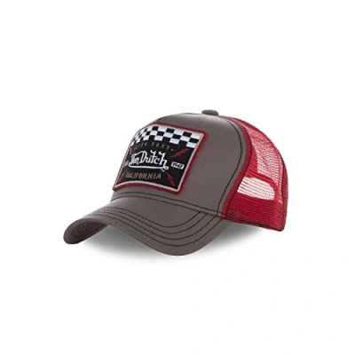 Image of Von Dutch Men&#039;s Baseball Cap Carbon/red One Size
