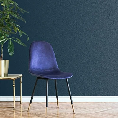 Image of Julien MacDonald Disco Glitter Navy Plain Wallpaper Paste The Wall Blue Contemporary Sparkling Design Feature or 4 Cover for Small Cracks