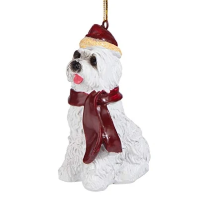 Image of Christmas Ornaments Xmas Maltese Holiday Dog Decorations
