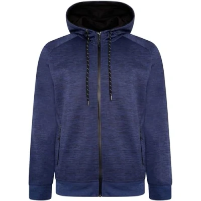 Image of KAM Mens Active Performance Full Zip Hoodie Blue 5XL