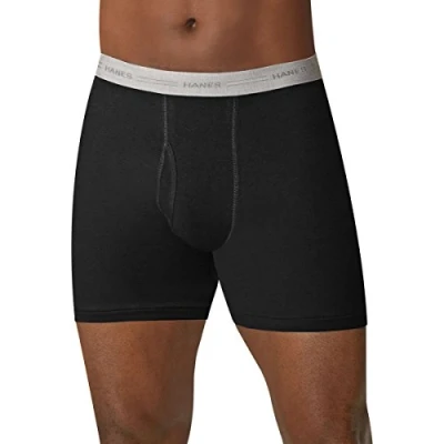 Image of Hanes Men&#039;s Cool Dri Tagless With Comfort Flex Waistband, Multipack5 ???????? Comfortflex ????cool Boxer Briefs, 5 Pack Black/Gray, L UK