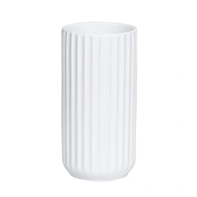 Image of 7 inch White Ceramic Flower Vase Home Decor and Table Centerpieces for Friends Family, Christmas, Wedding, Bridal Shower