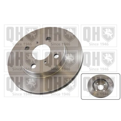 Image of 435120D010, 4351252020, 4351252050 Brake disc QUINTON HAZELL BDC5117 235mm 18mm 4 100mm Vented TOYOTA: Yaris I Hatchback