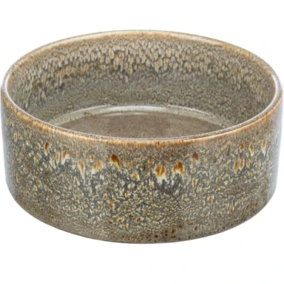 Image of Trixie Ceramic Dog Feeder, 0.9 L/Ø 16 cm, Brown