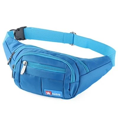 Image of Bumbags and Fanny Packs for Running Hiking Waist Bag Outdoor Sport Waistpack Men Women (Blue)