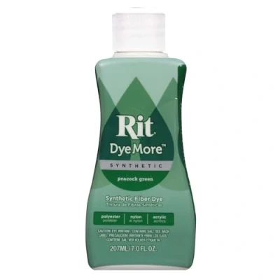 Image of Rit Dye 155858 Synthetic 7oz Peacock Green, Other, Multicoloured, 207 ml (Pack of 1)
