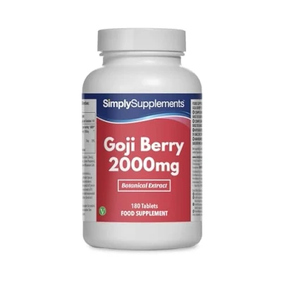Image of Goji Berry Extract 2000mg 180 Tablets Super Strength Vegan &amp; Vegetarian Friendly Manufactured in The UK
