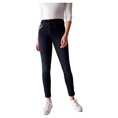 Image of Salsa Push in Secret Skinny Jeans with Nappa Detail Blue