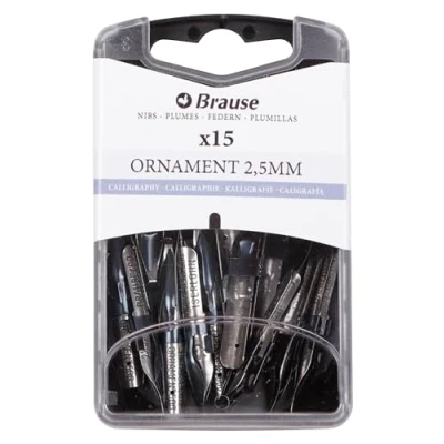 Image of Brause 152025B Plumes de Lettering Pour Porte Plume Boite 15 Ornament 2,5mm Fabrication Allemande