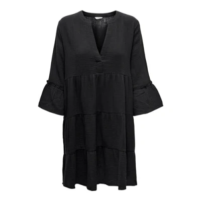 Image of ONLY Women&#039;s ONLTHYRA PEPLON Dress NOOS WVN, Phantom, M