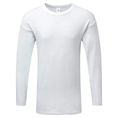 Image of Fortress Mens Castle Clothing Thermal Long Sleeve Vest/Tshirt (Medium, White)