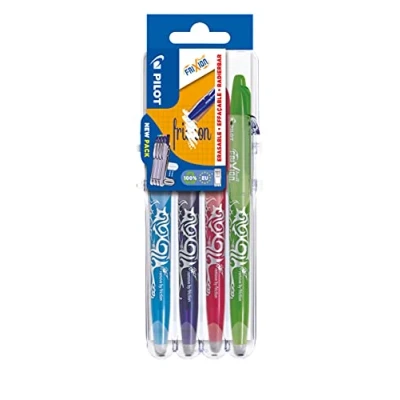 Image of Pilot Pen 2260SG4L FriXion Ball, Refill M 0.7, Set of 4, Light Blue, Pink, Purple and Green