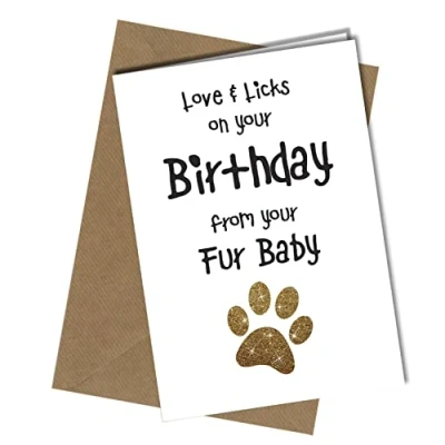 Image of &#039;Generic&#039; Funny Happy Birthday Card from The Dog Pet Theme Perfect for Mum / Dad Husband Wife Best Friend your Fur Baby #38