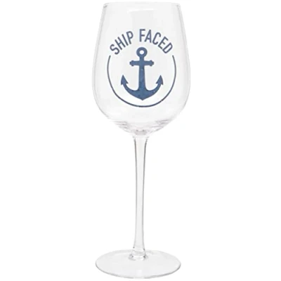 Image of Maturi Ship Faced&#039; Humorous Wine Glass, 420ml