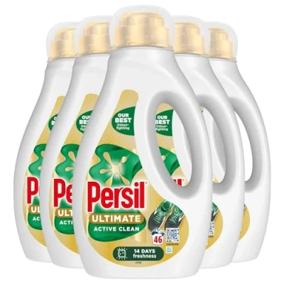 Image of Persil Ultimate Liquid Detergent Outstanding Stain Removal Effective in Quick and Cold Washes with 14 Days of Lasting Freshness 46 Washes, 1.242 Litre (Buy 5, Active Clean)