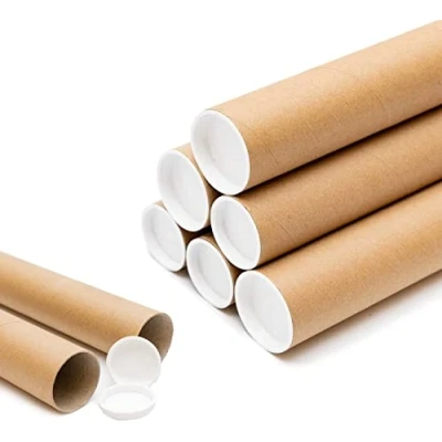 Image of Edenpack 10 x A1 Postal Tubes for Poster Artworks Paintings Documents Blueprints 630mm 50mm Cardboard Rolls + End Caps