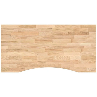 Image of vidaXL Desk Top Untreated 100x60x2.5 cm Solid Wood Oak Rectangular