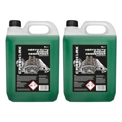 Image of CARSHARK Engine Degreaser 2 x 5 litre Concentrate, Heavy Duty Formula, Use on All Engines