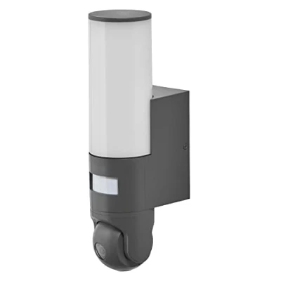 Image of LEDVANCE SMART+ WIFI WALL AUTO CAM 12cm Outdoor Lamp With Motion And Daylight Sensor, HD Camera, Integrated Remote Control Alarm Function, 16 W, 3000 K, 900 Lumen, IP 44