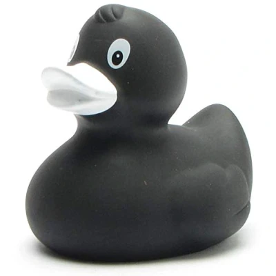 Image of Duckshop Rubber Duck Black I Squeaky Length 8 cm