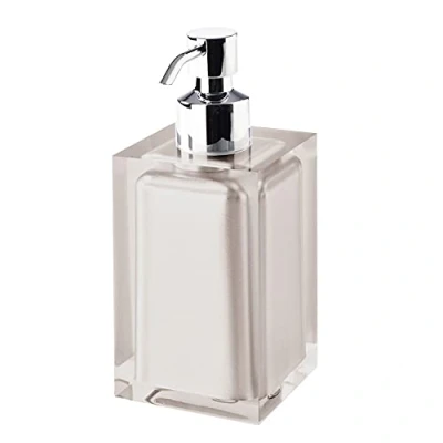 Image of Gedy Bathroom Soap Dispenser, Resin, Grey (Light Taupe), 16.2 x 7 cm