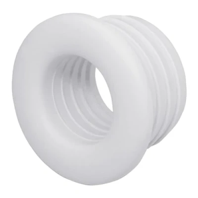 Image of SKIR&#039;CO White 40 x 25 mm Rubber Sleeve for Drain Pipe, Pipe Connector, Adaptor, Reducer